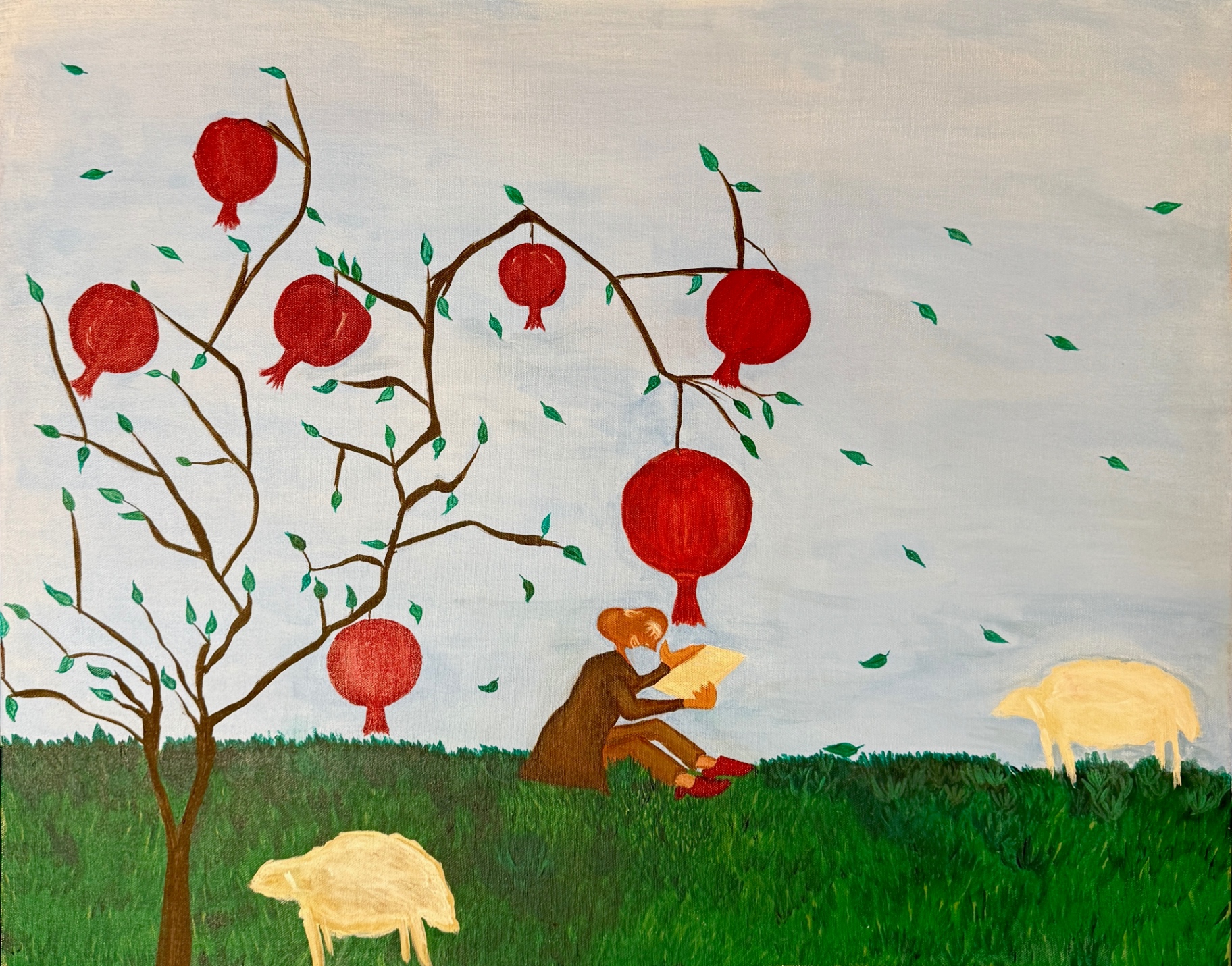 Under the Pomegranate Tree in the Breeze
