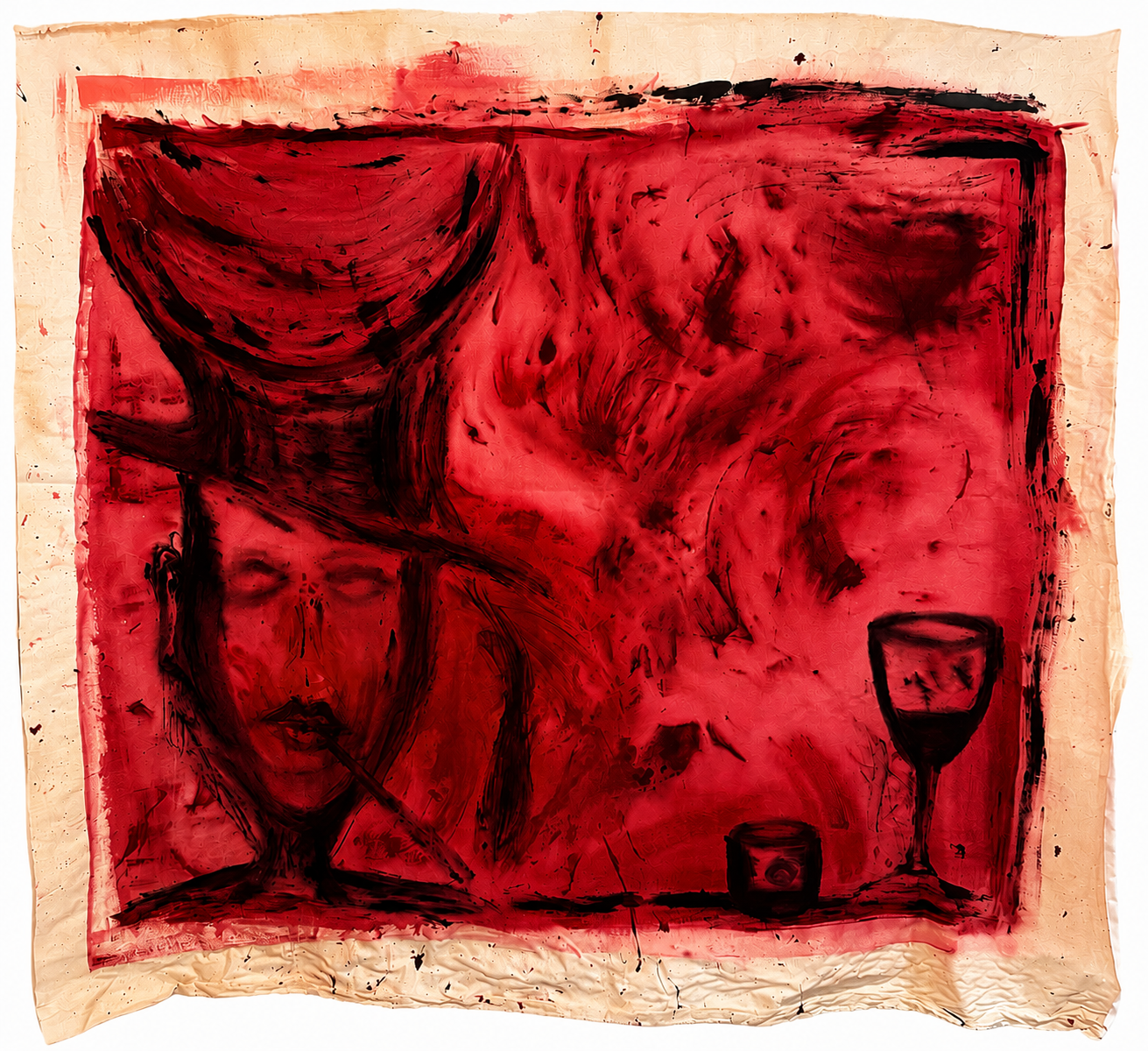 A Magician Carries Blood Moon Above His Head